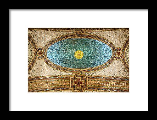 Art Framed Print featuring the photograph Chicago Cultural Center Ceiling by David Levin
