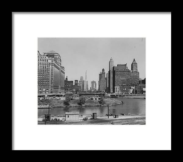 Chicago Framed Print featuring the photograph Chicago Skyline - June 1947 #2 by Chicago and North Western Historical Society