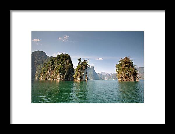 Cheow Lan Lake Framed Print featuring the photograph Cheow Lan Lake, Gui-Lin of Thailand by Aivar Mikko