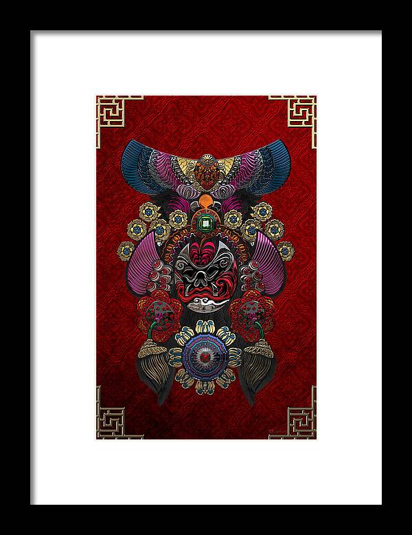 treasures Of China By Serge Averbukh Framed Print featuring the photograph Chinese Masks - Large Masks Series - The Demon #1 by Serge Averbukh