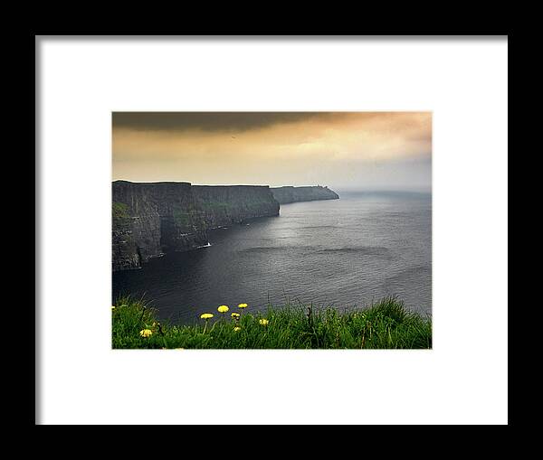 Cliffs Of Moher Framed Print featuring the photograph Cliffs of Moher #1 by Mark Llewellyn