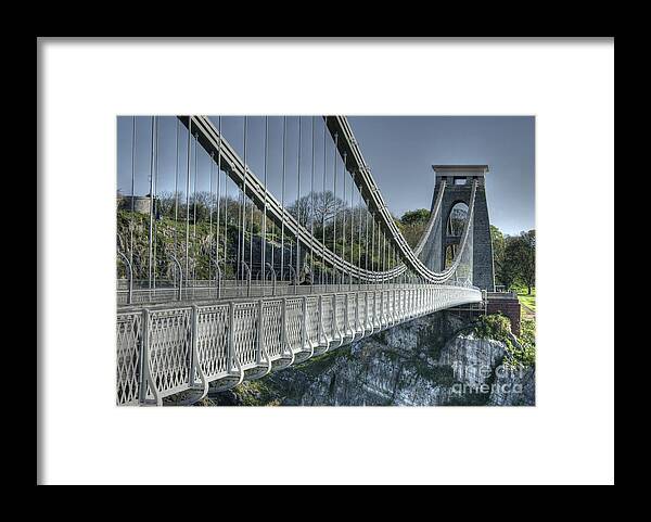 Clifton Suspension Bridge Framed Print featuring the photograph Clifton Suspension Bridge #2 by David Birchall