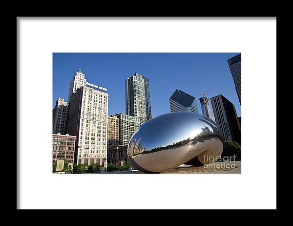 Bean Framed Print featuring the photograph Cloudgate Reflects by David Levin