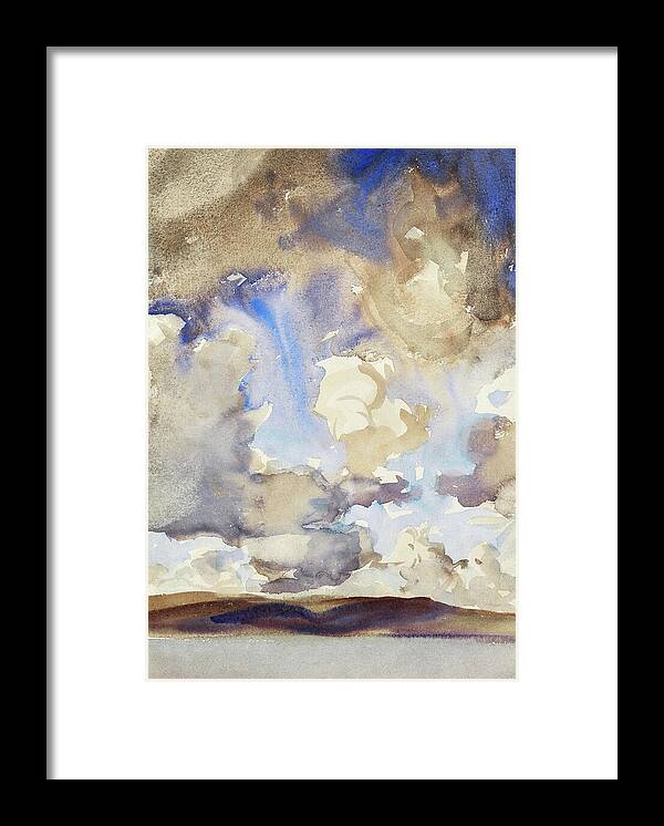 Clouds Framed Print featuring the painting Clouds by John Singer Sargent