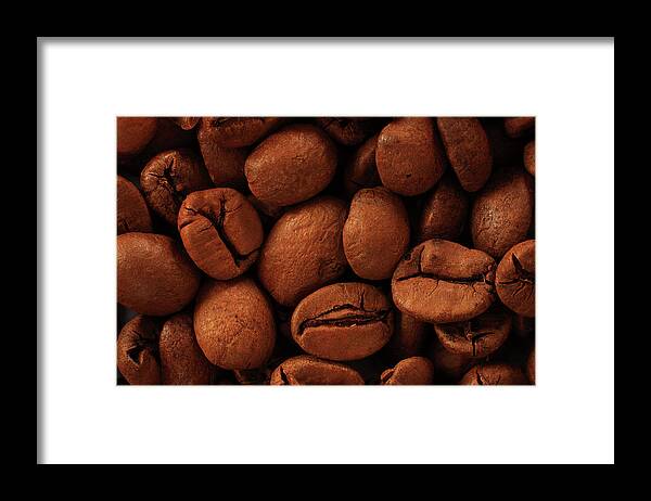 Beans Framed Print featuring the photograph Coffee beans #1 by Jouko Mikkola