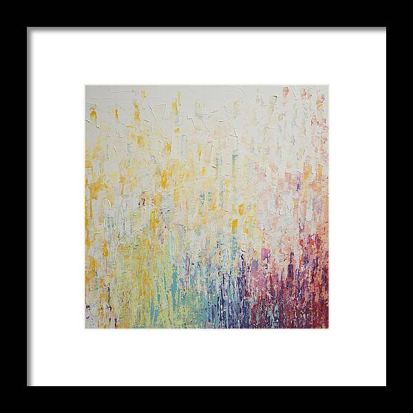 Rainbow Framed Print featuring the painting ColorBox Garden #1 by Linda Bailey
