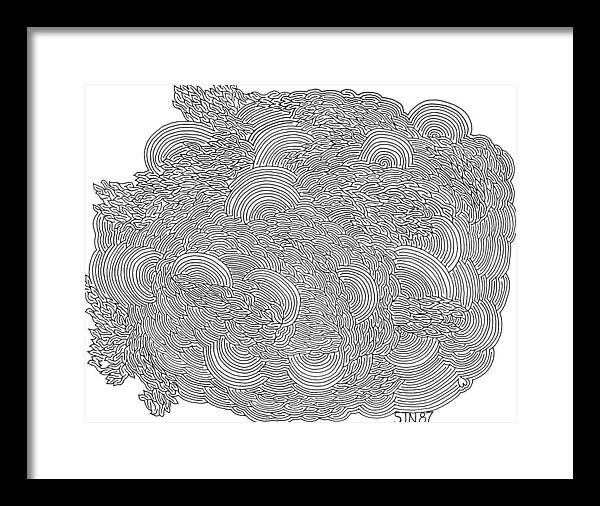 Mazes Framed Print featuring the drawing Confusion #1 by Steven Natanson