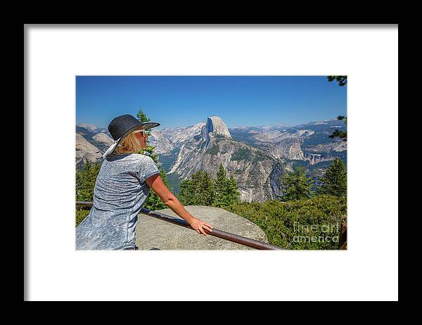 Yosemite Framed Print featuring the photograph Contemplating Glacier Point #1 by Benny Marty
