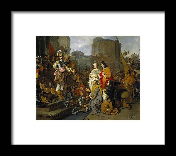 Gerbrand Van Den Eeckhout Framed Print featuring the painting Continence of Scipio #1 by Vincent Monozlay