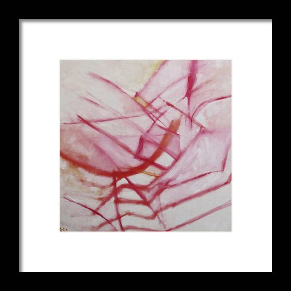 Abstract Framed Print featuring the painting Cottonhead #1 by Patricia Cleasby