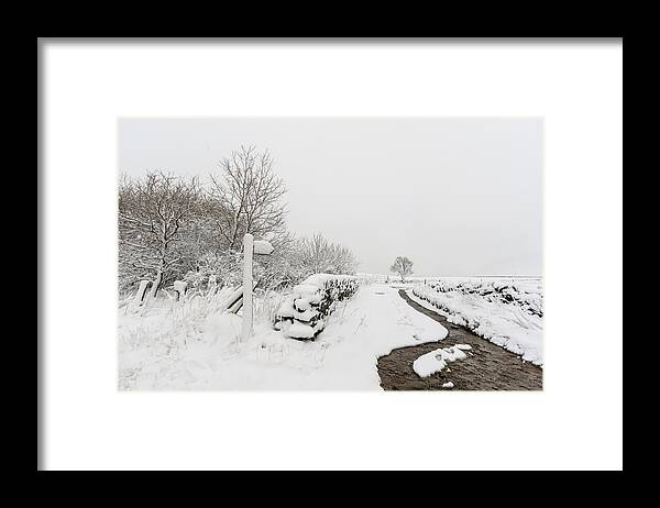 Snow Framed Print featuring the photograph Countryside lane #1 by Chris Smith