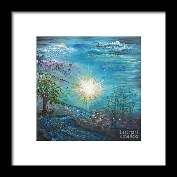 Creation Framed Print featuring the painting Creation by Nadine Rippelmeyer