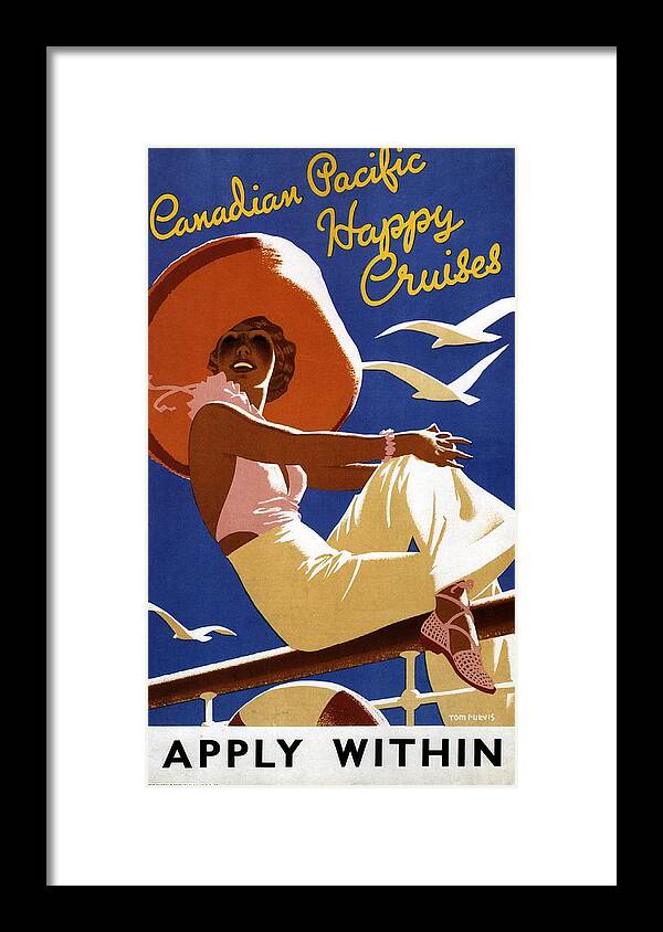 Canadian Pacific Framed Print featuring the mixed media Cruise The Great Lakes - Canadian Pacific - Retro travel Poster - Vintage Poster #1 by Studio Grafiikka
