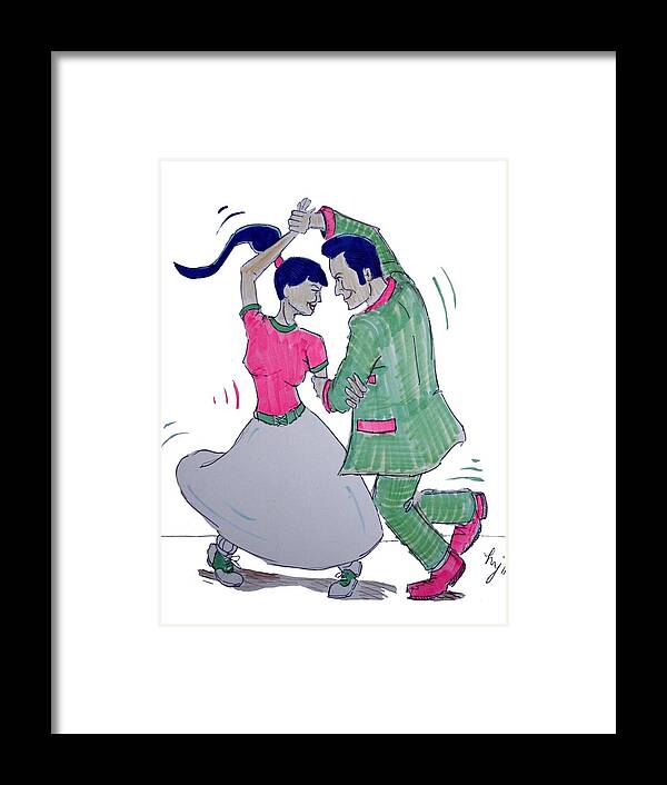 Nostalgia Framed Print featuring the painting Dance To The Beat #1 by Mike Jory