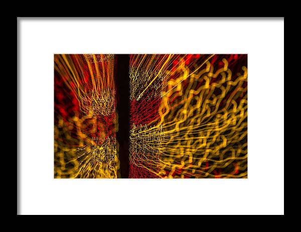 Ready Framed Print featuring the photograph Dancing Lights 5 #1 by Penny Lisowski
