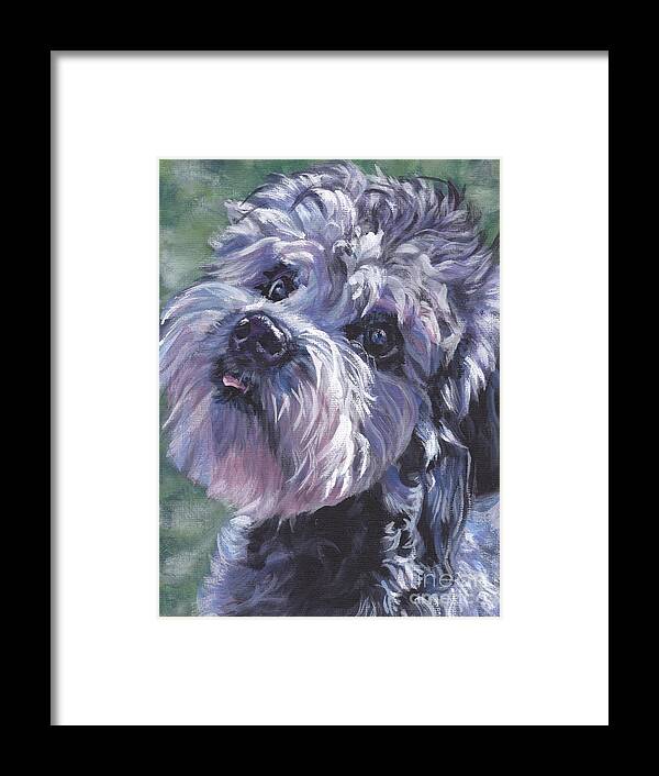 Dandie Dinmont Terrier Framed Print featuring the painting Dandie Dinmont Terrier #1 by Lee Ann Shepard