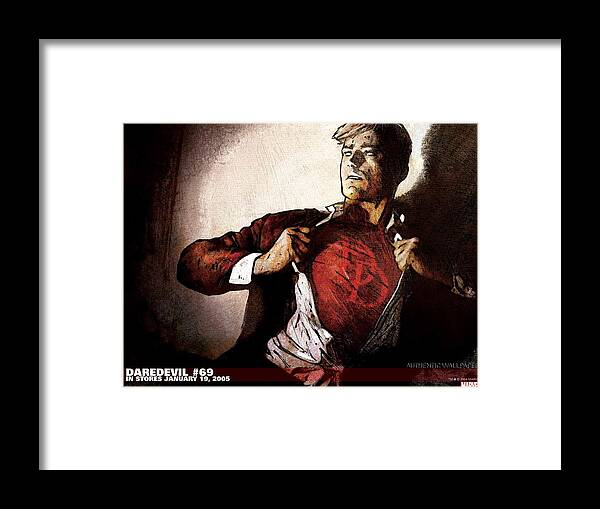 Daredevil Framed Print featuring the digital art Daredevil #1 by Maye Loeser