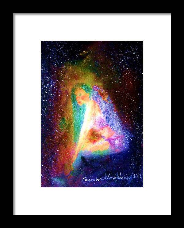  Framed Print featuring the painting Dark Angle #2 by Wanvisa Klawklean