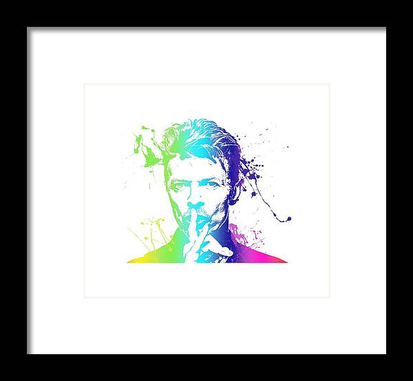 Bowie Framed Print featuring the digital art David Bowie #1 by Chris Smith