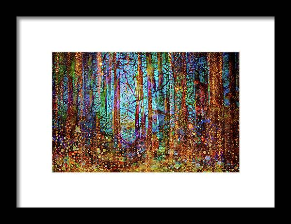 Deep In The Woods Framed Print featuring the mixed media Deep in the woods #1 by Lilia S