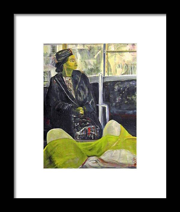 Woman Framed Print featuring the painting Defiance by Peggy Blood
