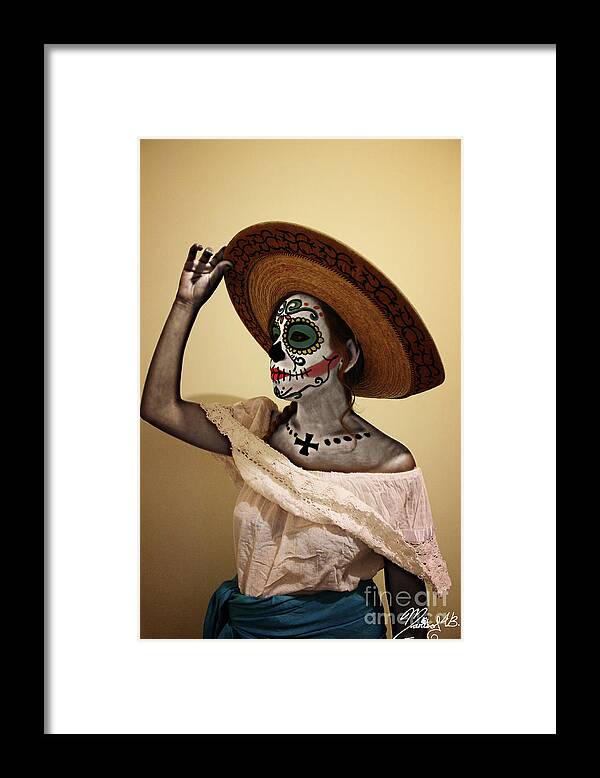Dia De Muertos Framed Print featuring the photograph Dia de Muertos - Las Catrinas by Marisol VB