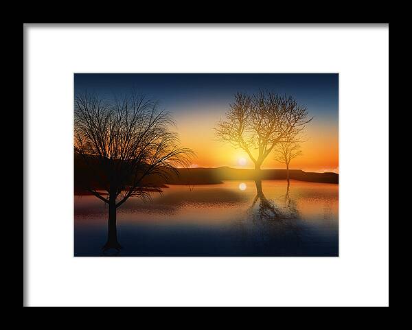 Abstract Framed Print featuring the photograph Dramatic Landscape #1 by Setsiri Silapasuwanchai