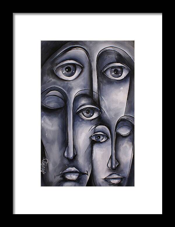 Urban Art Framed Print featuring the painting Dreamers by Michael Lang