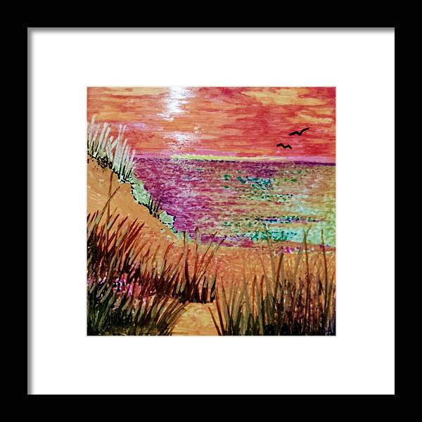 Gallery Framed Print featuring the painting Dune Dreaming by Betsy Carlson Cross
