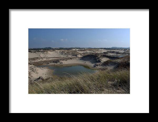 Ludington Framed Print featuring the photograph Dune Scape #1 by Linda Kerkau