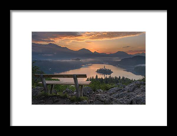 Bled Framed Print featuring the photograph Early morning #1 by Robert Krajnc