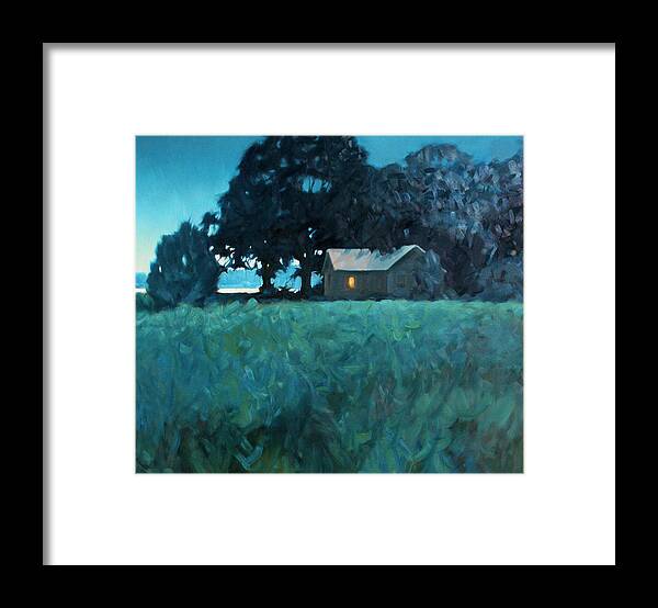 Landscape Framed Print featuring the painting Early Riser #1 by Kevin Leveque
