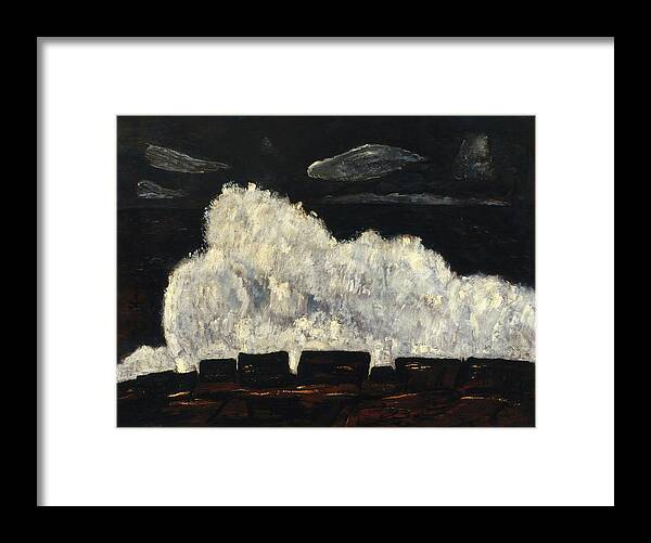 Marsden Hartley (american Framed Print featuring the painting Evening Storm Schoodic by Marsden Hartley
