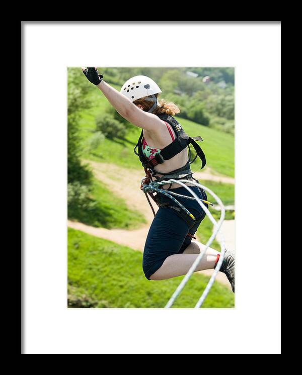 Abandoned Framed Print featuring the photograph Extreme ropejumping #1 by Nikita Buida