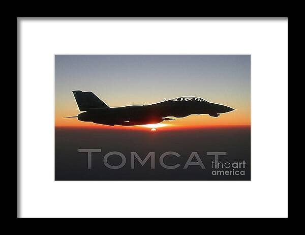 F-14 Framed Print featuring the digital art F-14 Tomcat #1 by Airpower Art