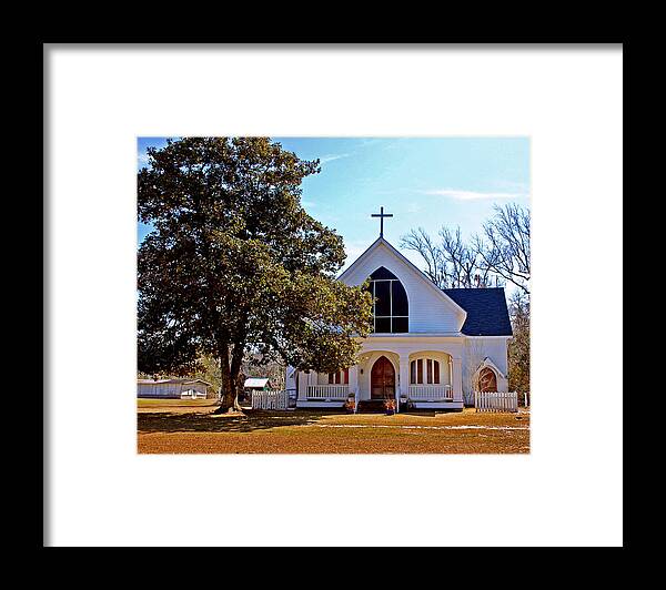 Church Framed Print featuring the painting Fairhope Sacred Heart Church #1 by Michael Thomas
