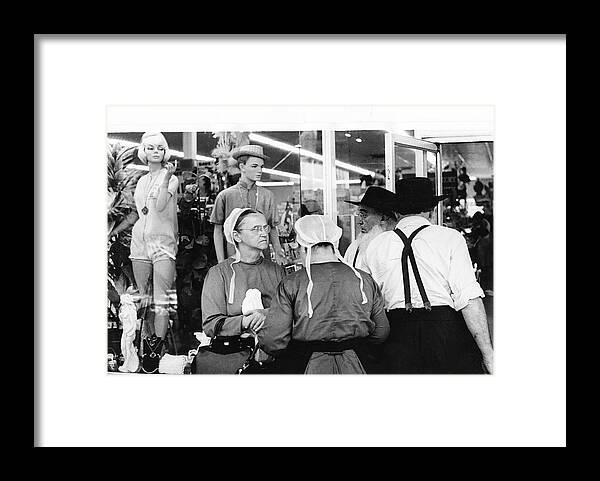 Film Homage Harrison Ford Witness 1985 Amish El Con Shopping Center Tucson Arizona 1968-2008 Framed Print featuring the photograph Film Homage Harrison Ford Witness 1985 Amish El Con Shopping Center Tucson Arizona 1968-2008 #2 by David Lee Guss