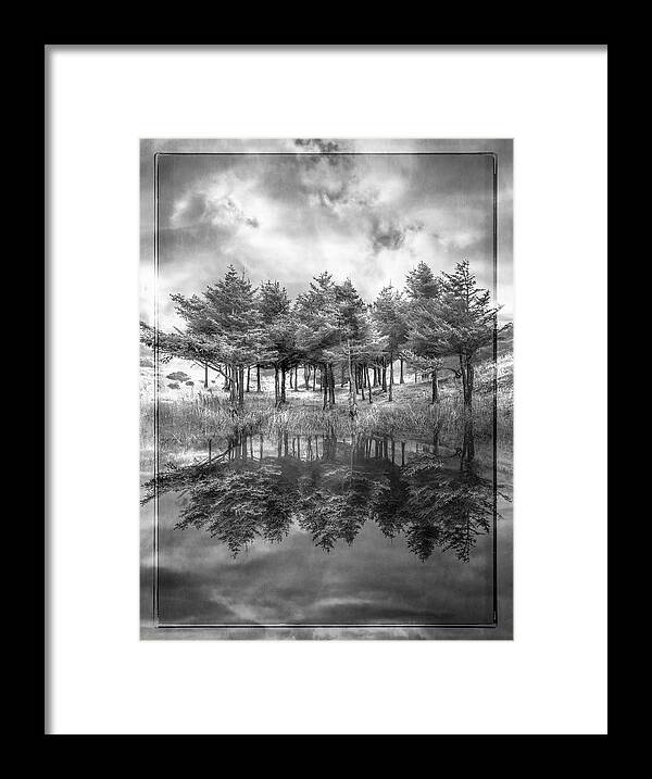 Appalachia Framed Print featuring the photograph Fire in Black and White #1 by Debra and Dave Vanderlaan
