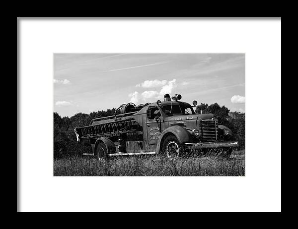 Fire Truck Framed Print featuring the photograph Fire Truck 2 #1 by Off The Beaten Path Photography - Andrew Alexander