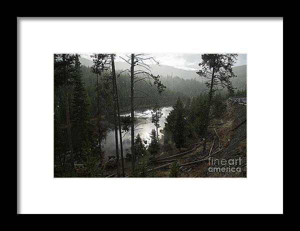 Firehole Framed Print featuring the photograph Firehole river in Yellowstone #2 by Cindy Murphy - NightVisions