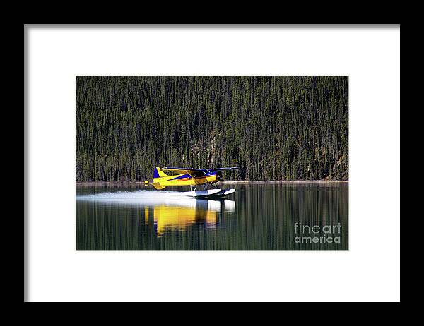 Airplane Framed Print featuring the photograph Floatplane Landing #1 by Don Siebel