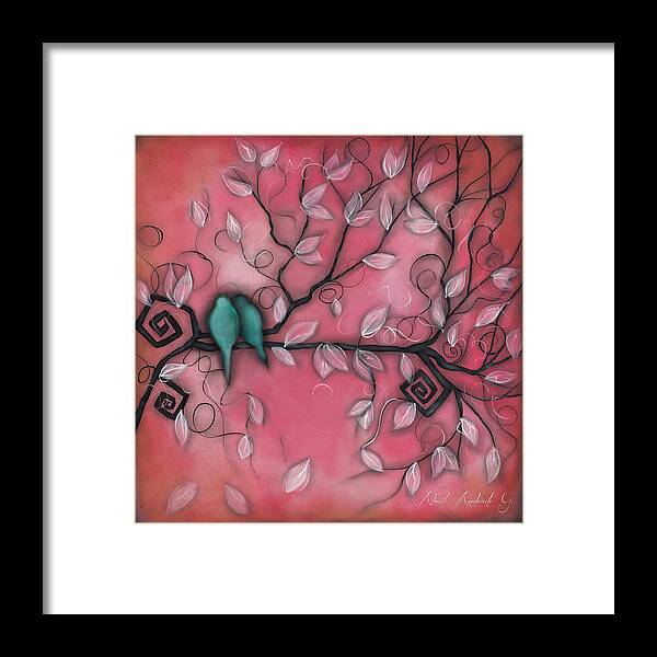 Whimsical Tree Framed Print featuring the painting Forever by Abril Andrade