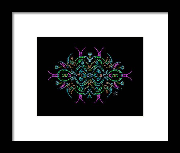 Colorful Framed Print featuring the digital art Frameable Fractals #1 by Bruce Nutting