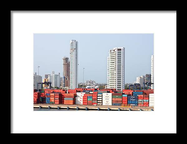 Container Framed Print featuring the photograph Freight Containers #1 by Thomas Marchessault