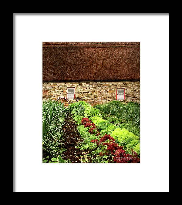 Farm Framed Print featuring the digital art Garden Farm #1 by Vicki Lea Eggen