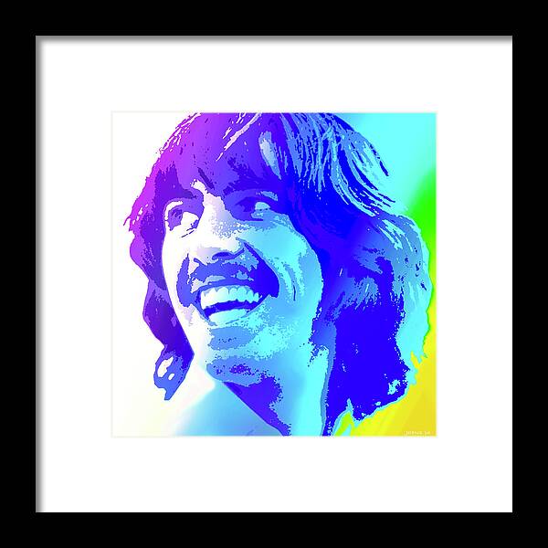 George Harrison Framed Print featuring the digital art George Harrison #2 by Greg Joens