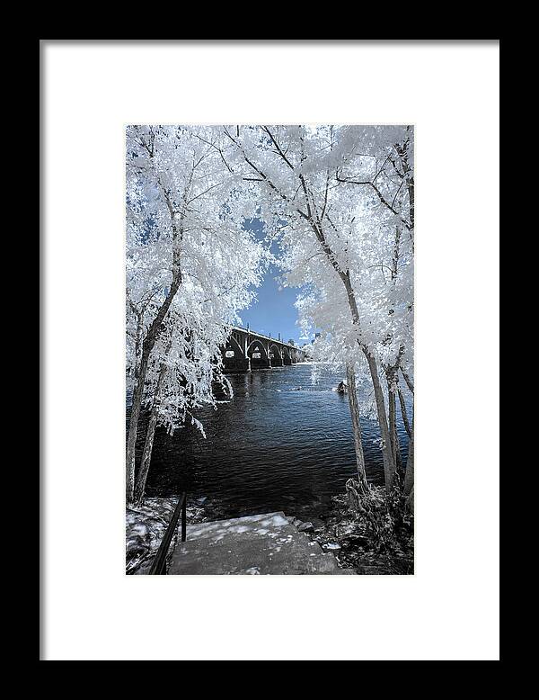 Gervais Street Bridge Framed Print featuring the photograph Gervais St. Bridge in Surreal Light by Charles Hite