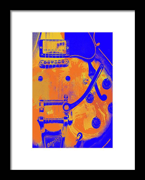 Gibson Framed Print featuring the painting Gibson Guitar Poster #1 by AM FineArtPrints