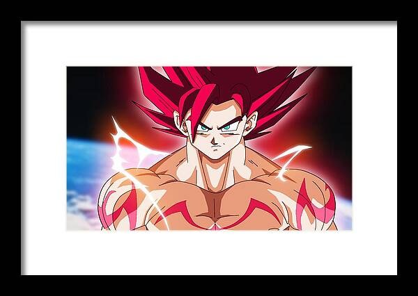 Goku Framed Print featuring the digital art Goku Super Saiyan #1 by Babbal Kumar