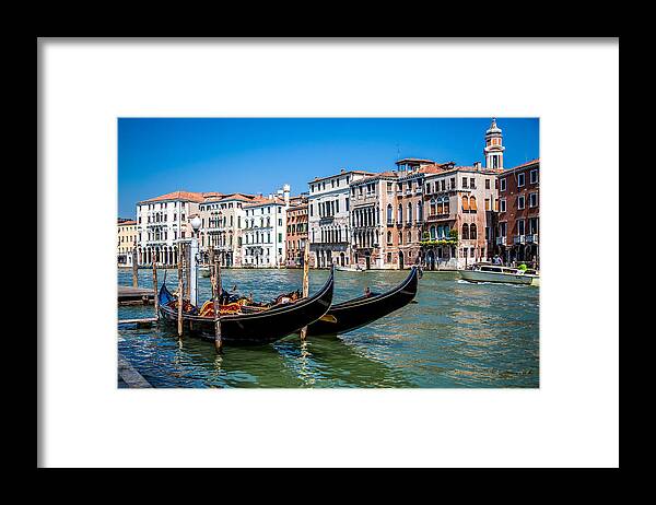 Venice Framed Print featuring the photograph Grand Canal in Venice #1 by Lev Kaytsner